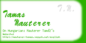 tamas mauterer business card